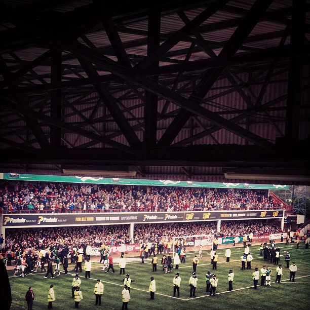 Doncaster Rovers Celebrate at Brentford