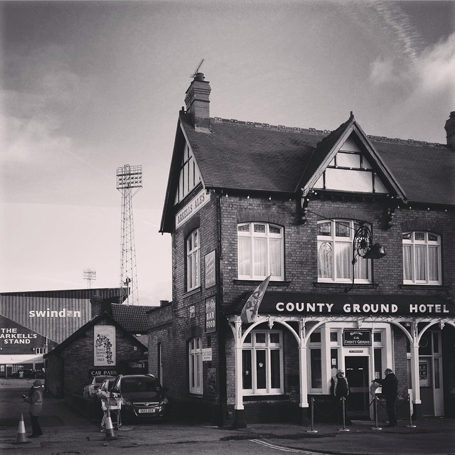 The County Ground, home of Swindon Town, ahead of their game against Doncaster Rovers