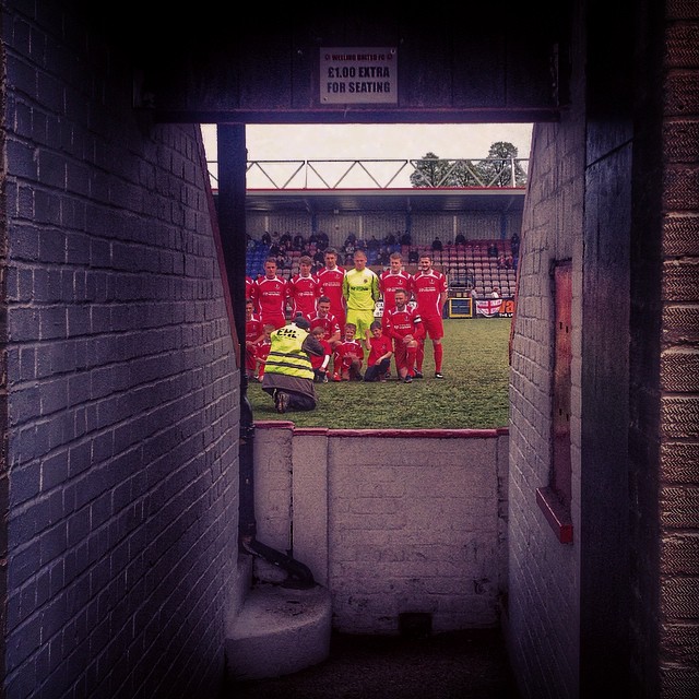 Tunbridge Wells have a team photo taken ahead of the Cup Final with Greenwich Borough