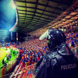 Police watch on as Bosnia & Herzegovina host Wales in Zenica
