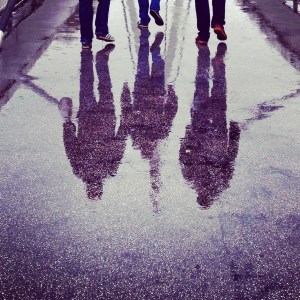 Crossing the river Bosna in Zenica